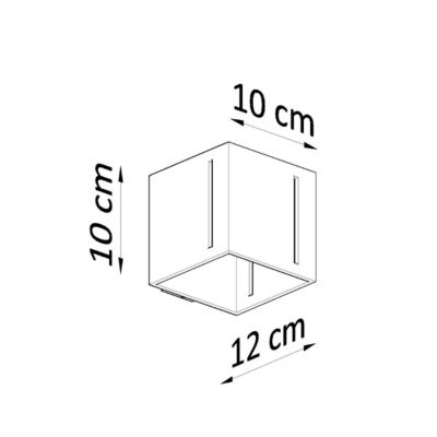 Applique en aluminium 1 ampoule 3000K - 10x12x10cm Sollux