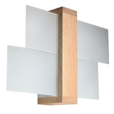 Applique en bois/verre 1 lampes 43x12x30cm Sollux