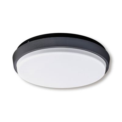 Applique extérieure LED 'Mio' D: 17,5 cm en métal et plastique anthracite, IP54 pour entrée, balcon, terrasse