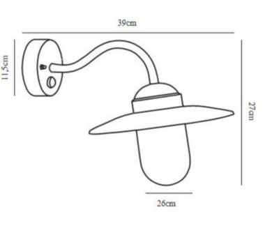 Applique extérieure Luxembourg E27 IP54 60W Galva Nordlux