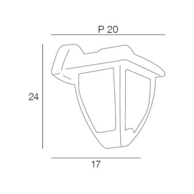 Applique fonte d'aluminium Little Garden Esterella E27 15W IP44 L.17 x H.24 x P.20 cm