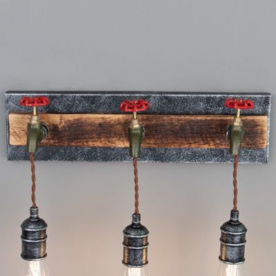 Applique industrielle originale avec robinets vintage - Eiger