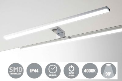 Applique LED 60 cm pour miroir de salle de bain YUM - IP44 - 4000K - Chromé