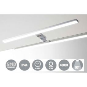 Applique LED 60 cm pour miroir de salle de bain YUM - IP44 - 4000K - Chromé