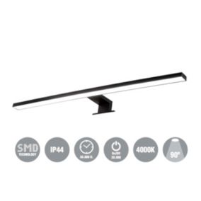 Applique LED 60 cm pour miroir de salle de bain YUM - IP44 - 4000K - Noir