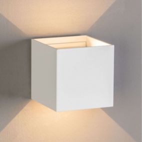 Applique LED design extérieur - blanc - angle ajustable - Cubic