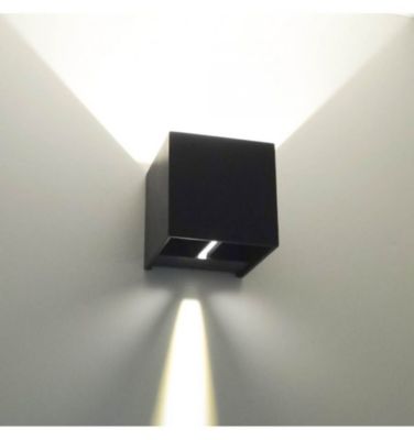 Applique LED design - noire IP54 - angle ajustable - Cubic