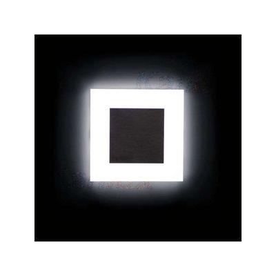 Applique LED escalier Carré 1,3W AC220-240V Acier inoxydable APUS - Blanc Chaud 3000K