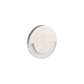 Applique LED escalier Rond 70mm 1,3W AC220-240V Acier inoxydable SOLA - Blanc Chaud 3000K