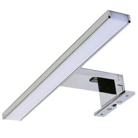 Applique LED GUE 10W, 30 cm, finition chrome brillant, 6000 K, en aluminium Kibath