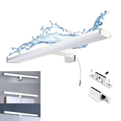 Oktaplex Nusa 3 In 1 LED Lampe Miroir Salle De Bain 40 Cm 4000K Blanc Neutre Ip44 8 W 570 Lm 230 V Noir Lumiere Eclairage Lampe Fixe 96374121