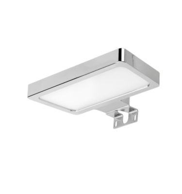 Applique LED Multi-Fixation pour Miroir Salle de Bain - Lumière Froide (5700K) - 11cm - Piscis (Chromé). Ampoule non remplaçable.
