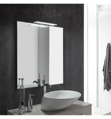 Applique LED Multi-Fixation pour Miroir Salle de Bain - Lumière Froide (5700K) - 30cm - Vesta (Chromé). Ampoule non remplaçable.