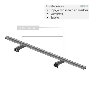 Applique LED pour Miroir de Salle de Bain, Lumière Blanche Froide (5700K) - 80 x 11,2 x 2,7 cm - Modèle Pegasus