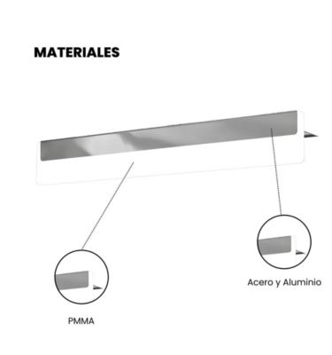 Applique LED pour Miroir de Salle de Bain, Lumière Blanche Neutre (4000K) - 50 x 8,4 x 8,5 cm - Modèle Kosmo