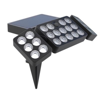 Applique LED solaire 3 têtes Tuya E27 13X IP44 1500lm L.32 x P.12 x H.21 cm