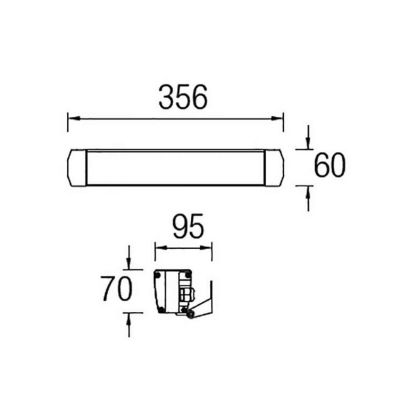 Applique linéaire LED CONVERT 12W 35cm 863lm