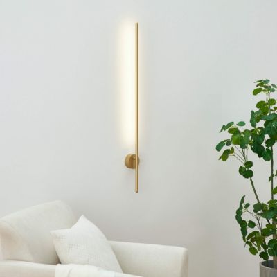 Applique longiligne dorée lumière LED - Mandal