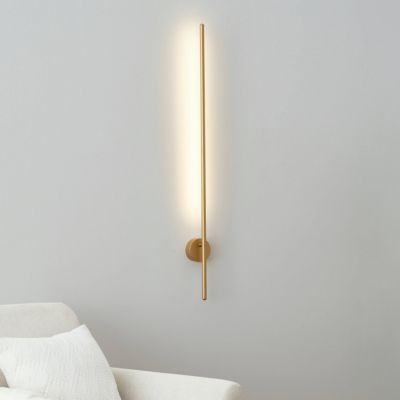Applique longiligne dorée lumière LED - Mandal