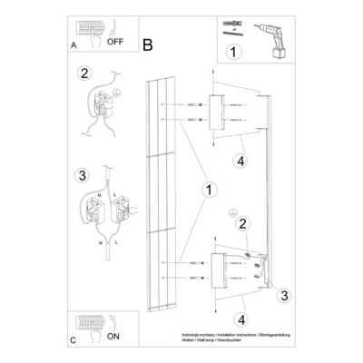 Applique longitudinal en aluminium blanc 4 x 150 cm