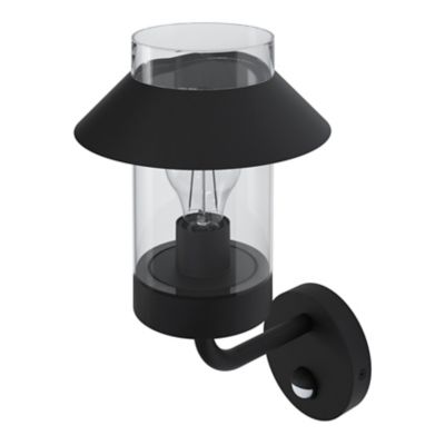 Applique murale à détection Caprera E27 25W IP44 GoodHome noir