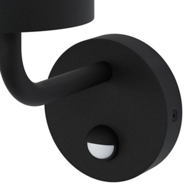 Applique murale à détection Caprera E27 25W IP44 GoodHome noir