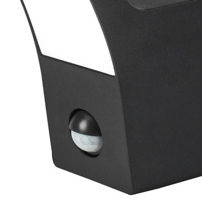 Applique murale à détection Gambell 800lm 12.5W IP44 GoodHome gris anthracite