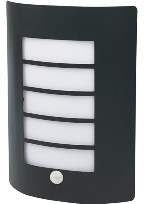 Applique murale à détection Grandy E27 40W IP44 GoodHome gris anthracite