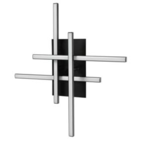 Applique murale Alani noir 3000K blanc chaud 600lm 4lumières L. 40 x l. 8 x H. 40 cm