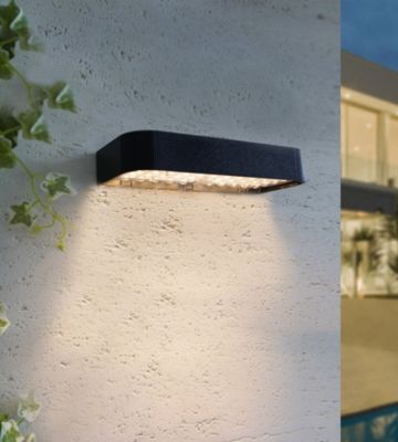 Applique murale avec détecteur de présence SOLEN noire
