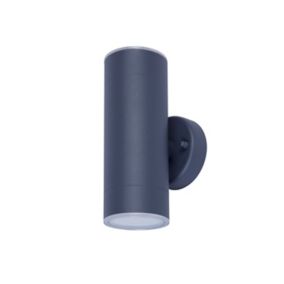 Applique murale bidirectionnelle Candiac LED intégrée 760lm 8.6W IP44 GoodHome gris anthracite