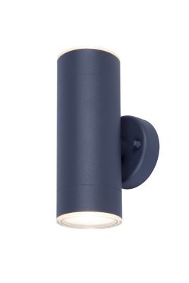 Applique murale bidirectionnelle Candiac LED intégrée 760lm 8.6W IP44 GoodHome gris anthracite