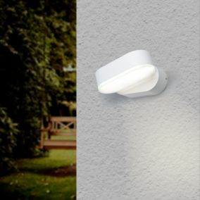 Applique Murale Blanche LED IP54 Orientable Ovale - Blanc Chaud 2300K - 3500K - SILAMP