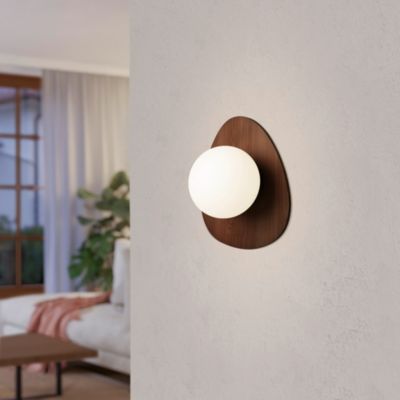 Applique murale bois foncé G9 Ø20cm Eglo, Castrovido