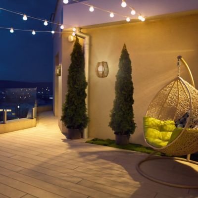 Applique murale Bossa dimmable LED intégrée coloris naturel 900lm 9w IP54 blanc chaud New Garden