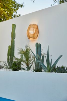Applique murale Bossa dimmable LED intégrée coloris naturel 900lm 9w IP54 blanc chaud New Garden