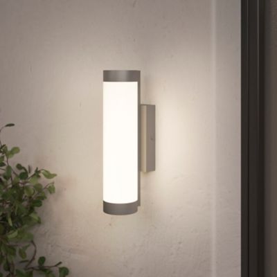 Applique murale Callisto taille M LED intégrée 1400lm 16W IP44 GoodHome gris anthracite