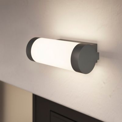 Applique murale Callisto taille S LED intégrée 800lm 13.5W IP44 GoodHome gris anthracite