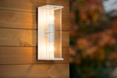 Applique murale CLAIRE en métal avec 2xE27 - Blanc - Lucide