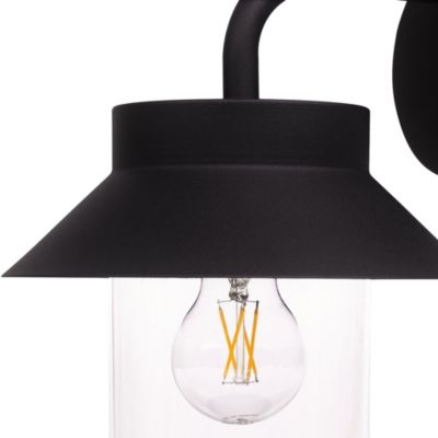 Applique murale d'extérieur descendante Caprera noir E27 25W IP44 GoodHome