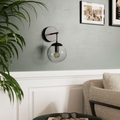 Applique murale Dacite E14 10W L.15xH.29xP.18cm noir GoodHome
