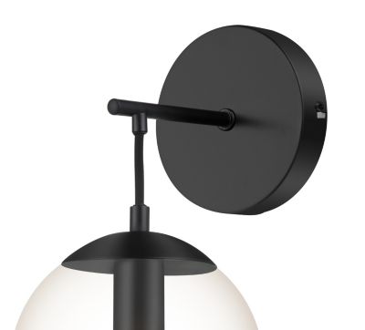 Applique murale Dacite E14 10W L.15xH.29xP.18cm noir GoodHome