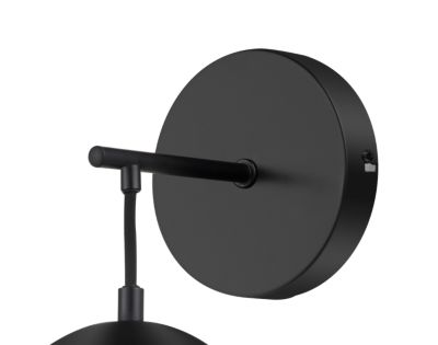 Applique murale Dacite E14 10W L.15xH.29xP.18cm noir GoodHome
