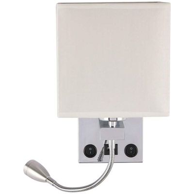 Applique murale de chevet  LED USB flexible  E27 Veilleuse murale ampoules non incluses 1 avec port USB Classe énergétique A+