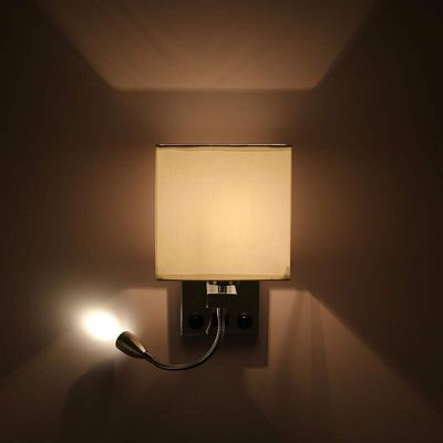 Applique murale de chevet  LED USB flexible  E27 Veilleuse murale ampoules non incluses 1 avec port USB Classe énergétique A+