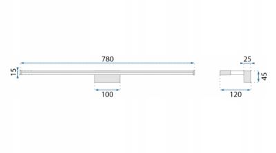 APPLIQUE MURALE DE SALLE DE BAIN APP370-1W CHROME
