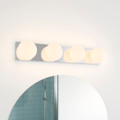Applique murale de salle de bain Dorres 4 lumières G9 4.2W IP44 GoodHome argent