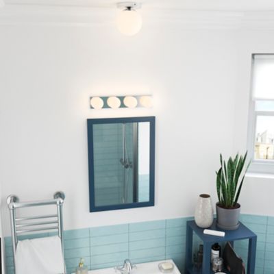 Applique murale de salle de bain Dorres 4 lumières G9 4.2W IP44 GoodHome argent