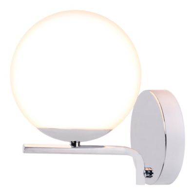 Applique murale de salle de bain Dorres E14 40W IP44 GoodHome argent