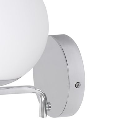 Applique murale de salle de bain Dorres E14 40W IP44 GoodHome argent